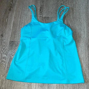 Athleta Seascape Tankini 38C - santorini blue tank top